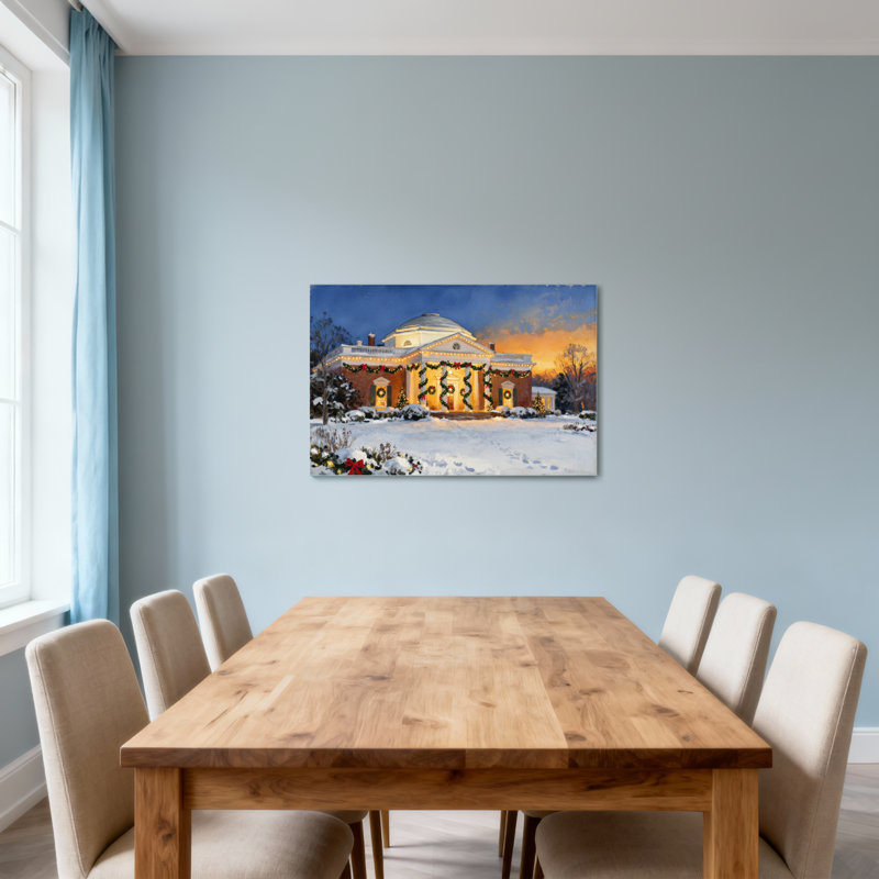 Noël, hiver, maison de Noël, lumières décorées, neige, H 12 po x l 18 po