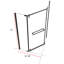 Cabine de douche de coin à porte pivotante l 36 "x H 72" avec verre trempé transparent