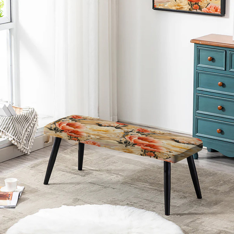 Banc Sandy beige pivoines mirage pêche I