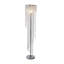 Lampe sur pied classique, conception en cristal en cascade, métal chromé de 61 pouces
