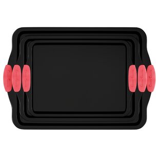 Farberware Soft Grips Dishwasher Safe Silicone Baking Mat in Red 