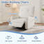Fauteuil inclinable pivotant à 360 °, fauteuil inclinable manuel en lin pour chambre de bébé, salon, chambre à coucher et petits espaces-1556240825