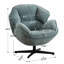 Fauteuil d'appoint pivotant rembourré et capitonné-969980316
