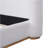 Queen-Size White Bed Frame With Boucle Upholstered Wingback Headboard & Solid Wood Base-229324196