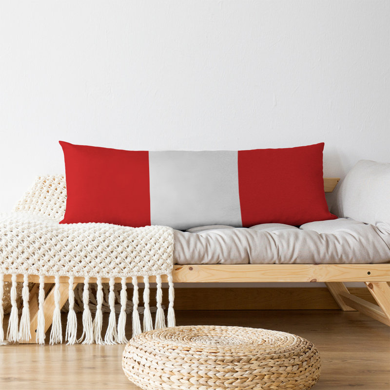 Stripes Medium Polyester/Polyfill Body Pillow, Red, Texas Rider
