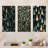 Christmas Pine Tree Pattern I - Tree Pine Metal Wall Art Prints Set Of 3-1245716857