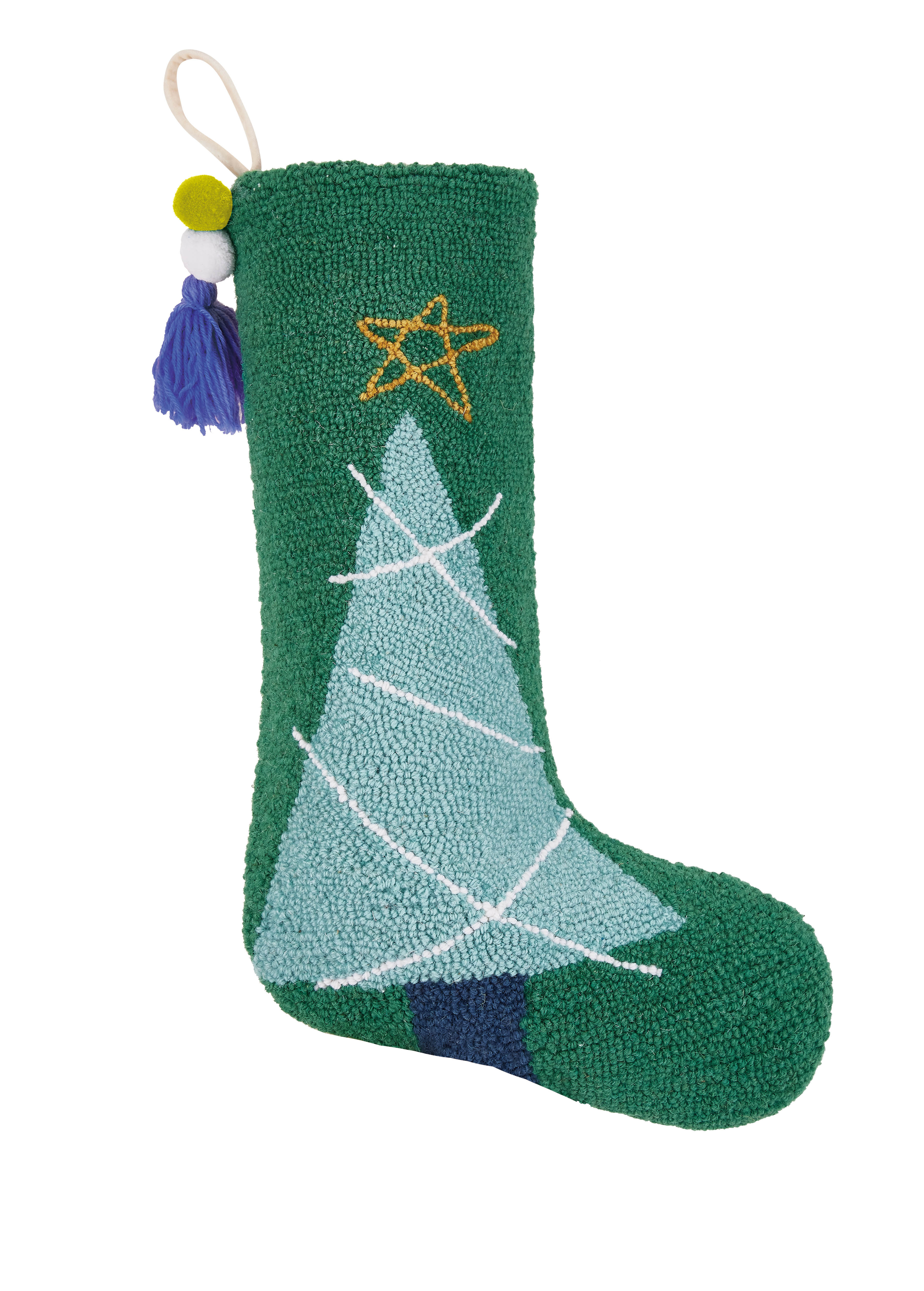 VINTAGE Christmas Needlepoint Stockings Set of 2 American League Tassels