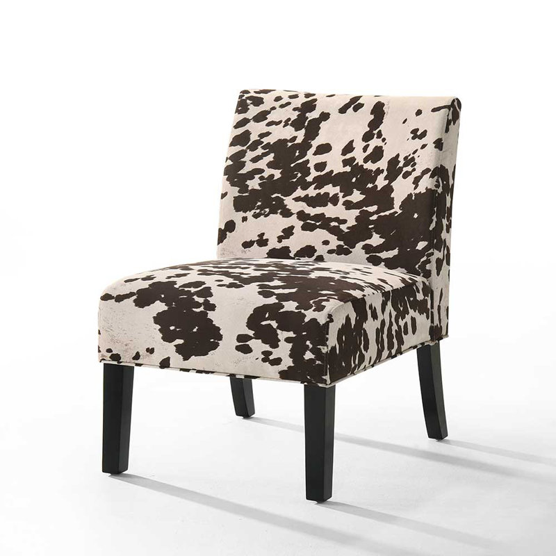 Fauteuil d'appoint rembourré Aerius, Brun / Blanc