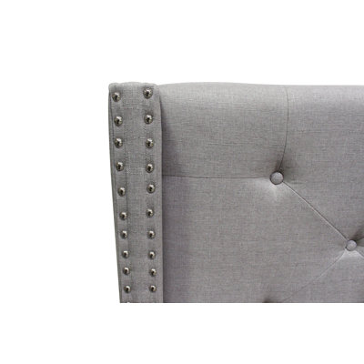 Anthelme Upholstered Wingback Bed
