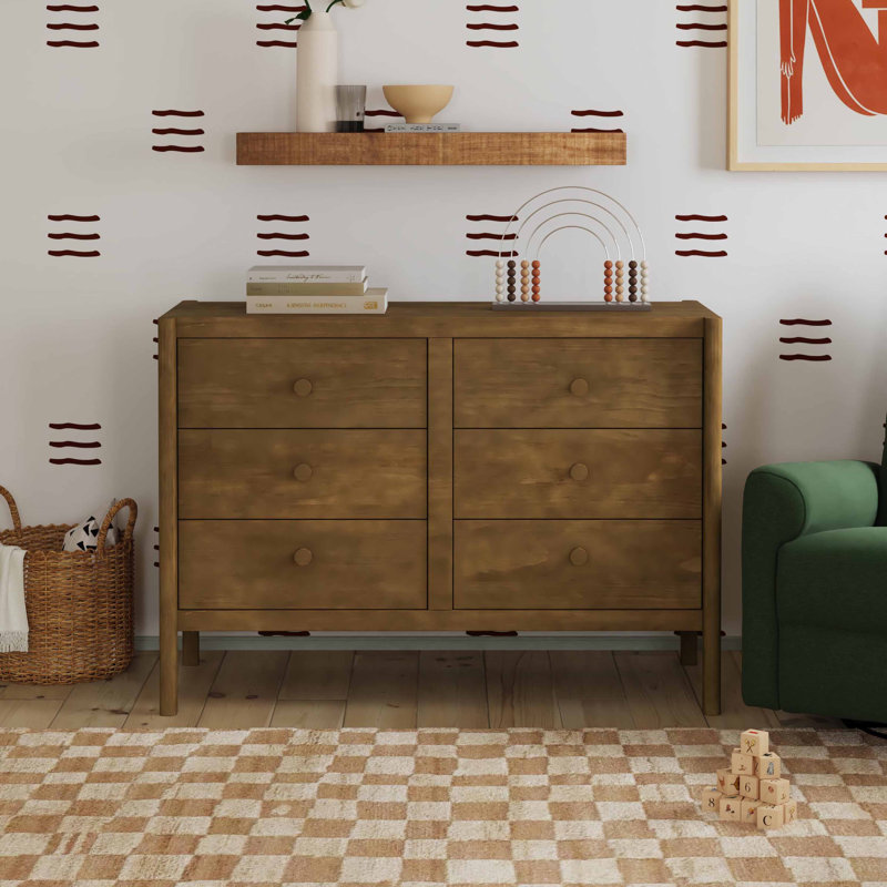 Birdie 6-Drawer Dresser, Walnut