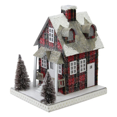 9,5 "lumières de Noël tartan des fêtes"