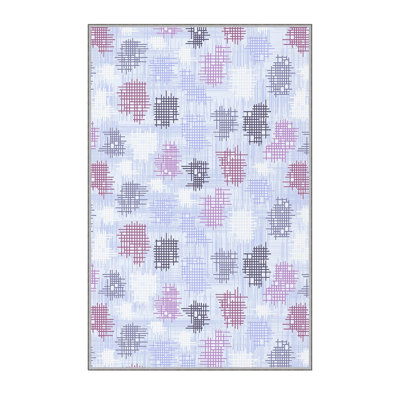 Premium Woven Area Rug, 5.2 x 7.5 Feet, 100% Polyester, 0.3 Inch Pile Height | Antibacterial, Non-Slip PVC Felt Dot Underside | Machine Washable, 3D Digital Print, Ideal for Living Room & Bedroom Decor