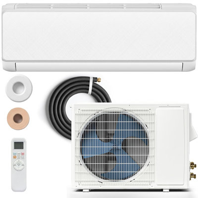 18000Btu 230V 19 Seer2 Mini Split Ac Heater, 1200 Sq.ft Inverter Ductless Cooling Heating, Remote Control White