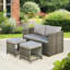 Kiwon 4 - Person Patio Dining Set Rectangular Table with Cushions Included