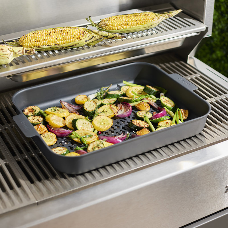 Barbecue ZWILLING + rôtissoire en acier au carbone perforé 17 po x 12 po