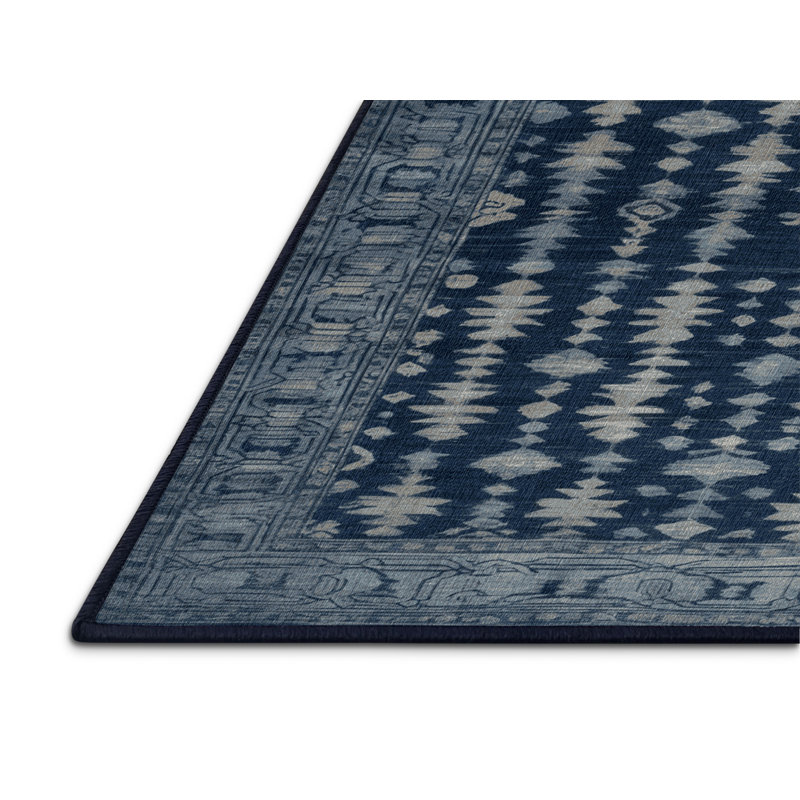 Machine Washable Overdyed Gray Area Rug, Square 7'