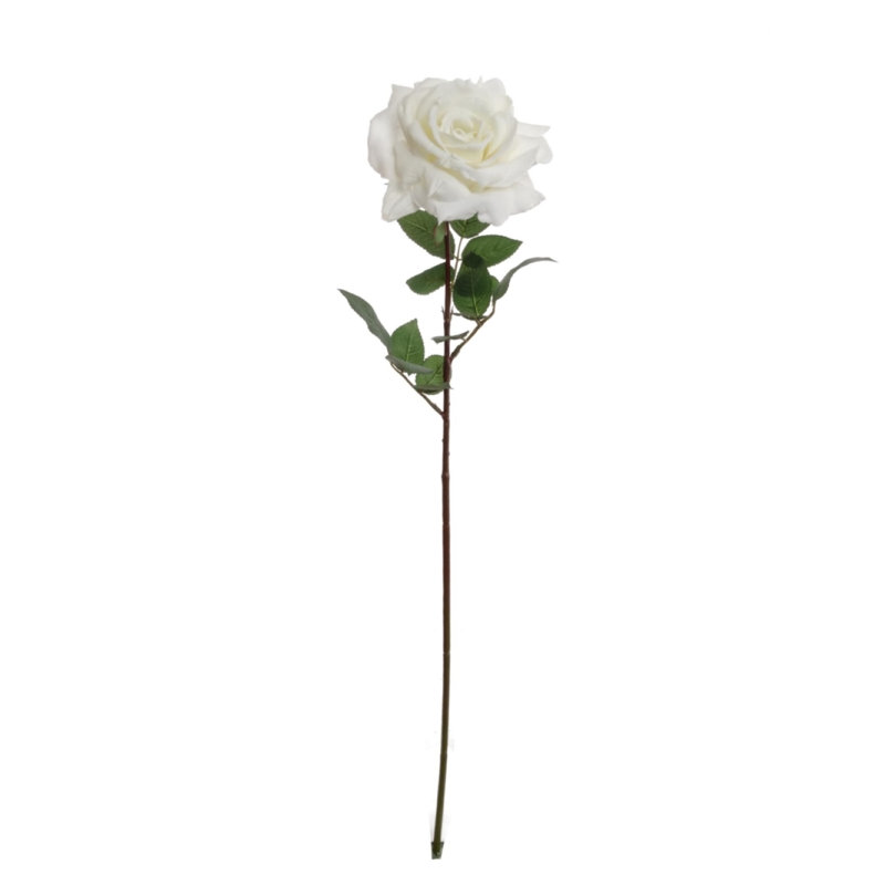 Ensemble de roses artificielles, Blanc, 12