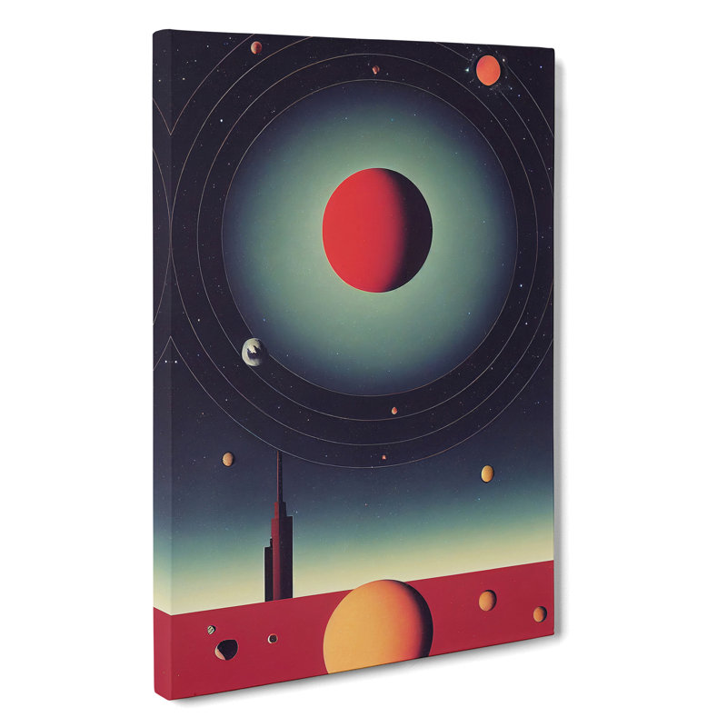 Planets In Space No.1 - Wrapped Canvas, 50cm H x 35cm W x 3cm D
