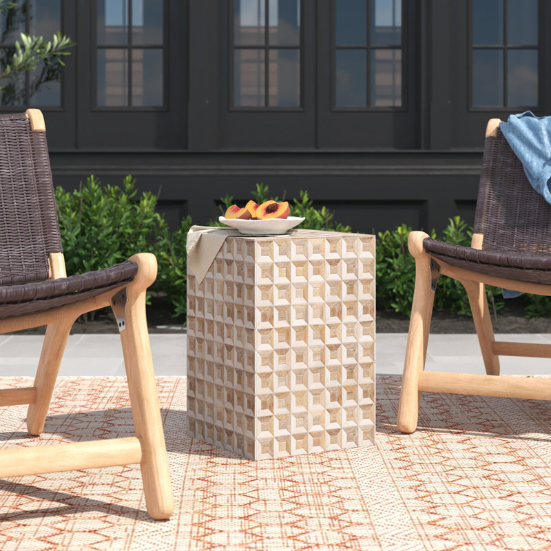 Hobbes Solid Wood Accent Stool