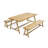 Outdoor 3-Piece Picnic Table Set, Contemporary Acacia Wood Patio Dining Set With Benches - All-Weather & Compact For Balcony, Deck, Camping
