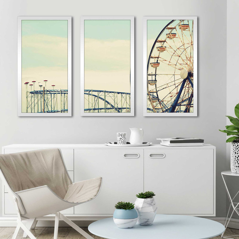 «Retro Ferris» par Gail Peck - reproduction de photo à images multiples, L 40,5 po x H 25,5 po x P 1 po
