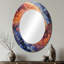 Miroir mural ovale jaune et orange-1785957510