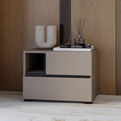 Shamond 55cm W Manufactured Wood Bedside Table