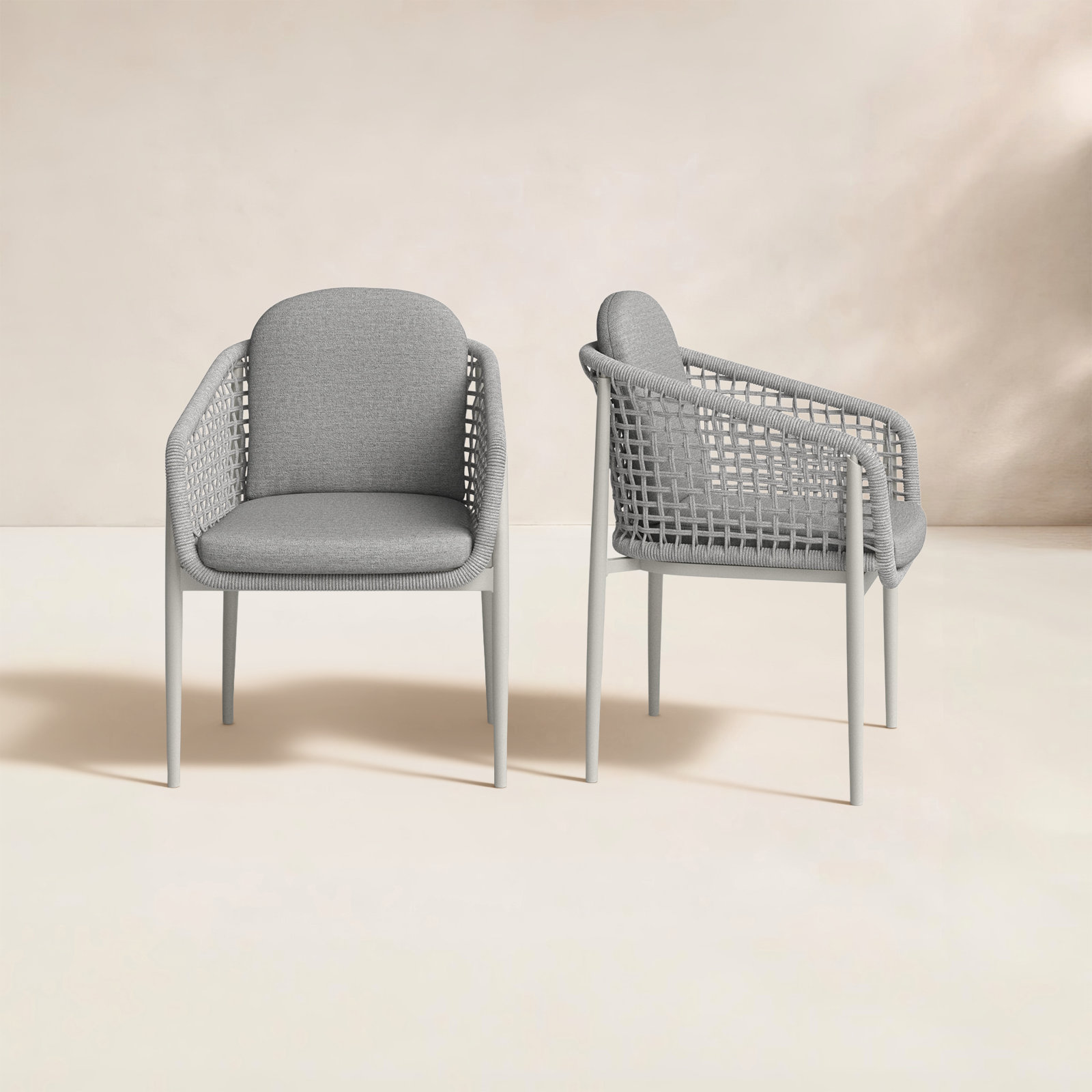 Caraker Premium All-Weather Wicker Outdoor Dining Armchair with Cushion