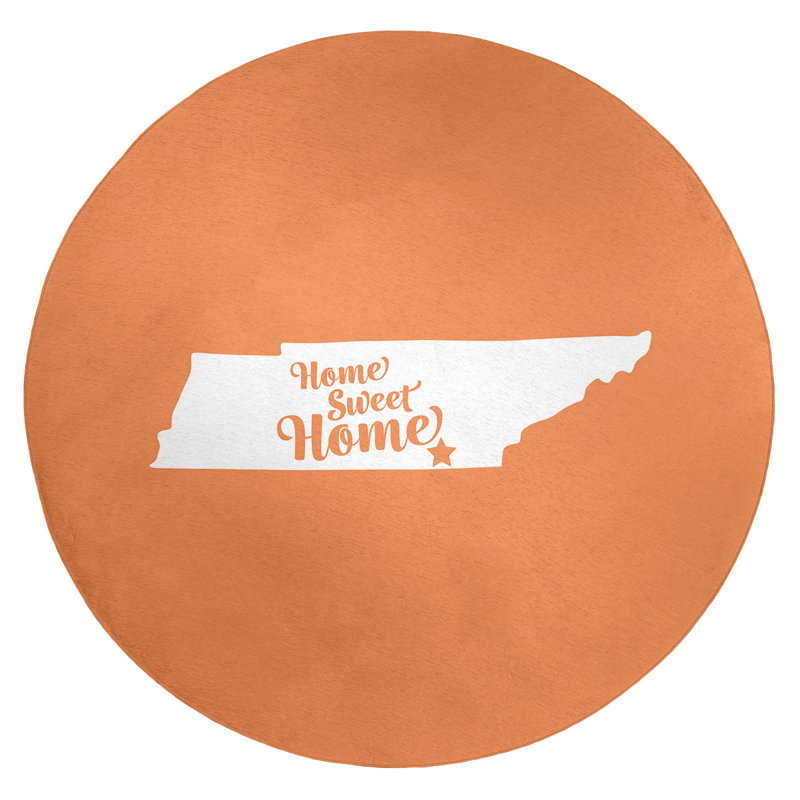 Tapis en poly-chenille chattanooga à la maison, Rond 5 pi