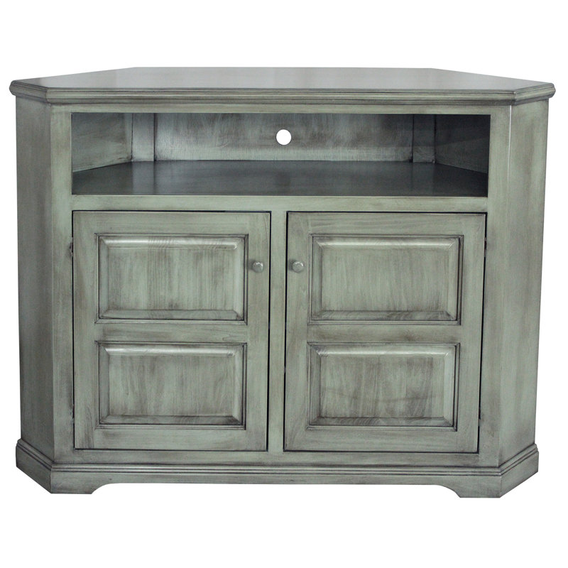 Margaretville Unfinished Corner TV Stand for TVs up to 65", European Light Blue