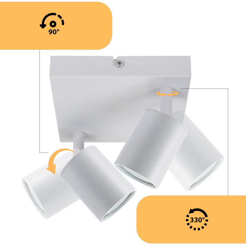 Susia LED Flush Mount, Matt white