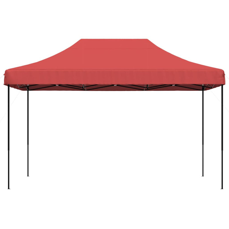 Holasice Steel Pop-Up Gazebo, Red, Black, 238cm H x 440cm W x 292cm D