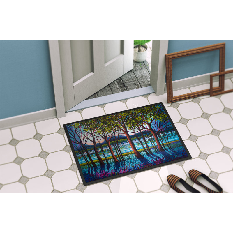 Iyed Non-Slip Doormat, Tanzanite River