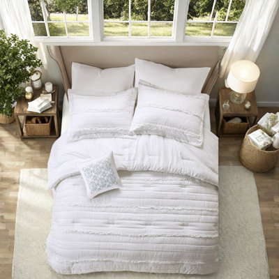 Ensembles de literie grand doux en microfibre, style maison de campagne à volants pour la maison