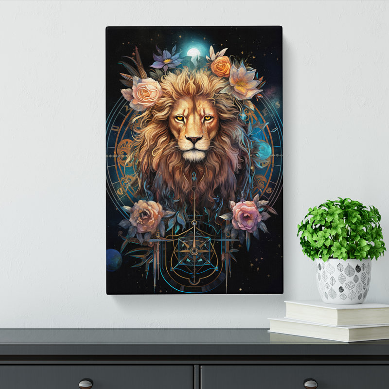 Leo Zodiac Informel - Wrapped Canvas Print, 50cm H x 35cm W x 3cm D