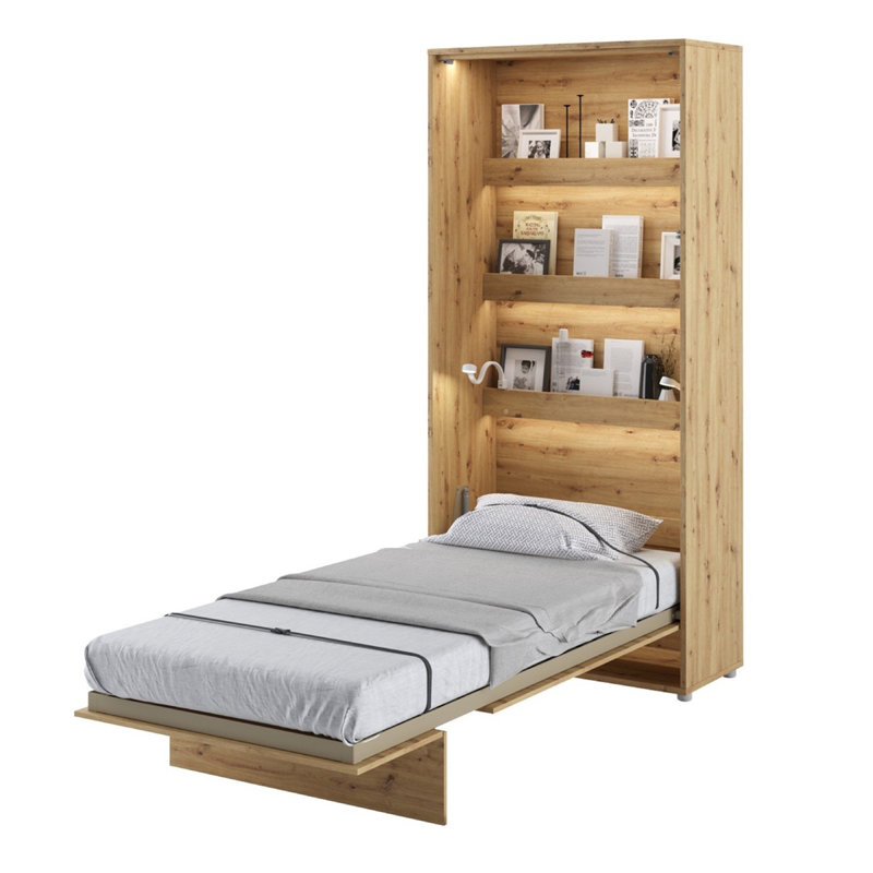 Ey Storage Bed, Oak, European Single (90 x 200cm)