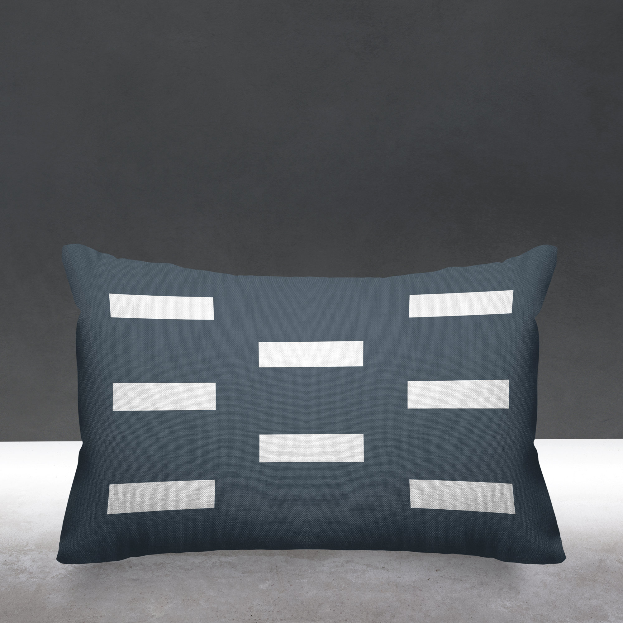 Luella Geometric Indoor/Outdoor Throw Pillow, Gray