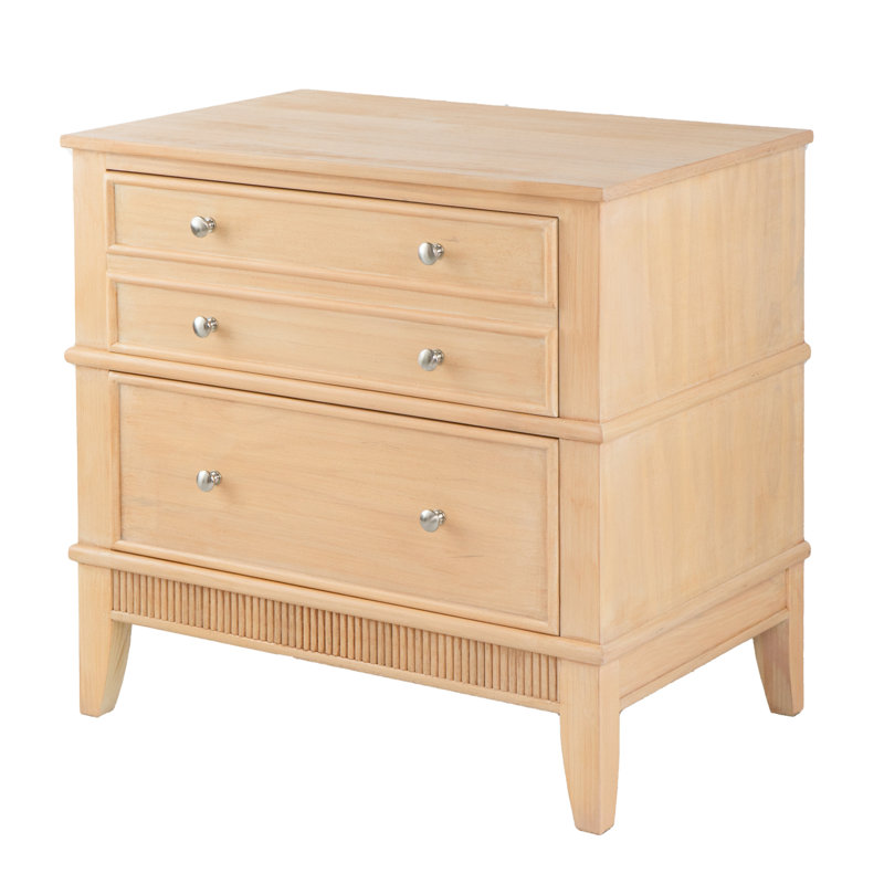 Table de chevet 2 tiroirs en brun