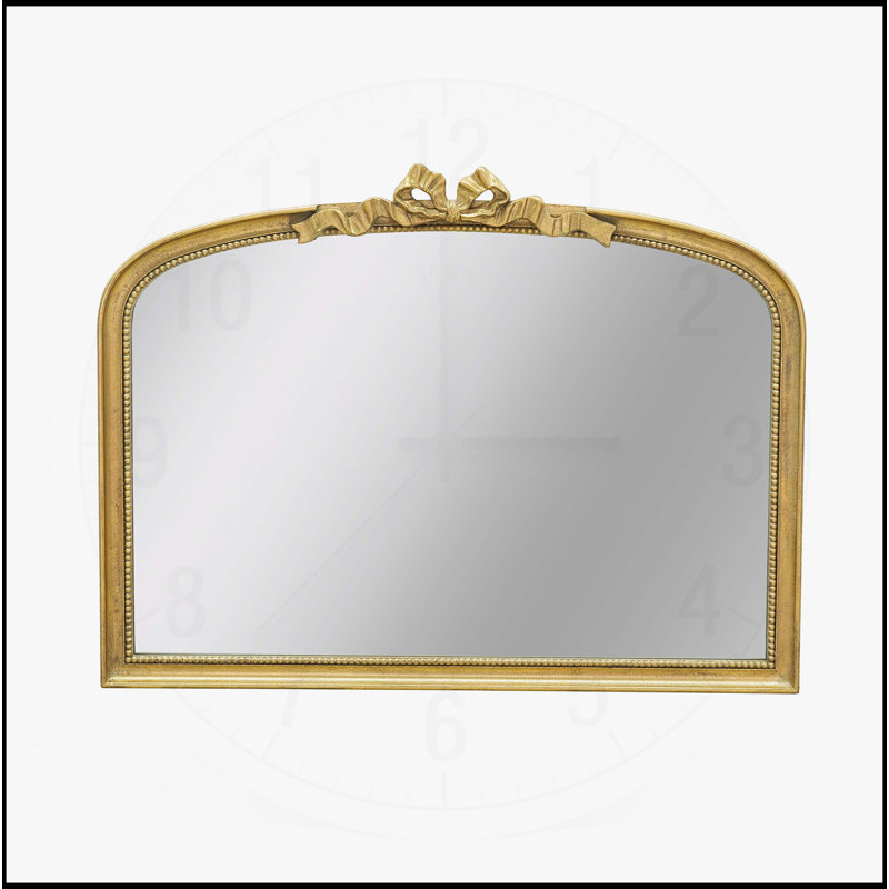 40.2" x 29.9" Baroque Style Gold Arch Mirror
