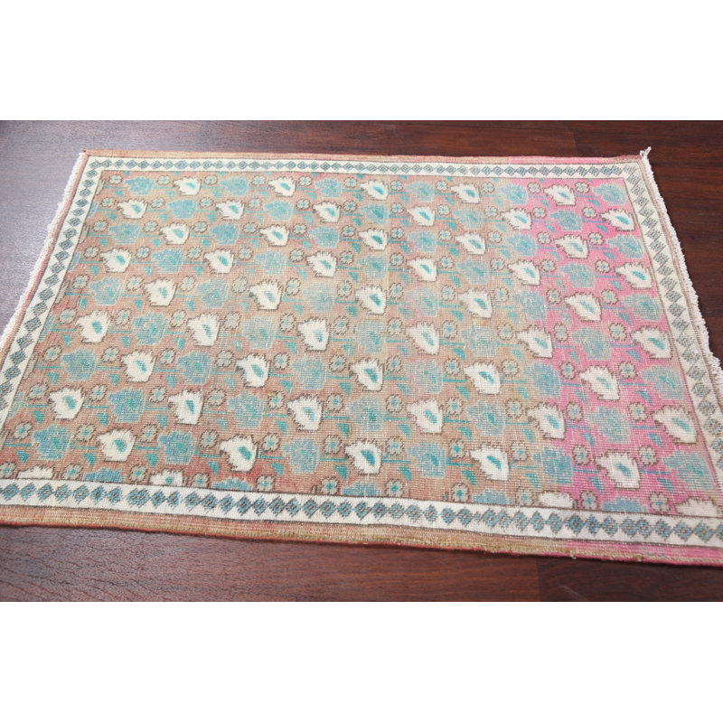 Tapis rétro en laine noué à la main Tabriz