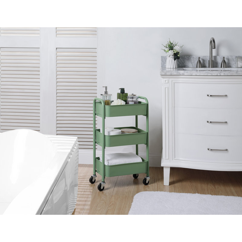 Chariot utilitaire roulant, Turquoise