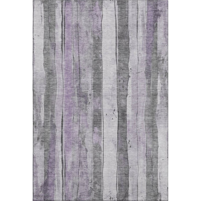 Premium Machine Washable Medena AMF1874 Stripes Rug