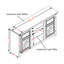 Meuble télé, l 58,82 po, foyer encastré 18 po, 2 portes, 6 découpes de câbles, options de rangement Foyer l 58,82 po, armoire à portes, trous, espace multifonctionnel