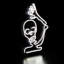 Silhouette de fenêtre squelette d'Halloween 15 po