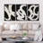 Black And White Stroke Abstract Geometric Decor Boho Mid-Century Modern On Canvas 3 Pieces Print-94434429-94434428
