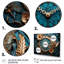 Horloge industrielle élégance I sur toile, 3 pièces-507438118