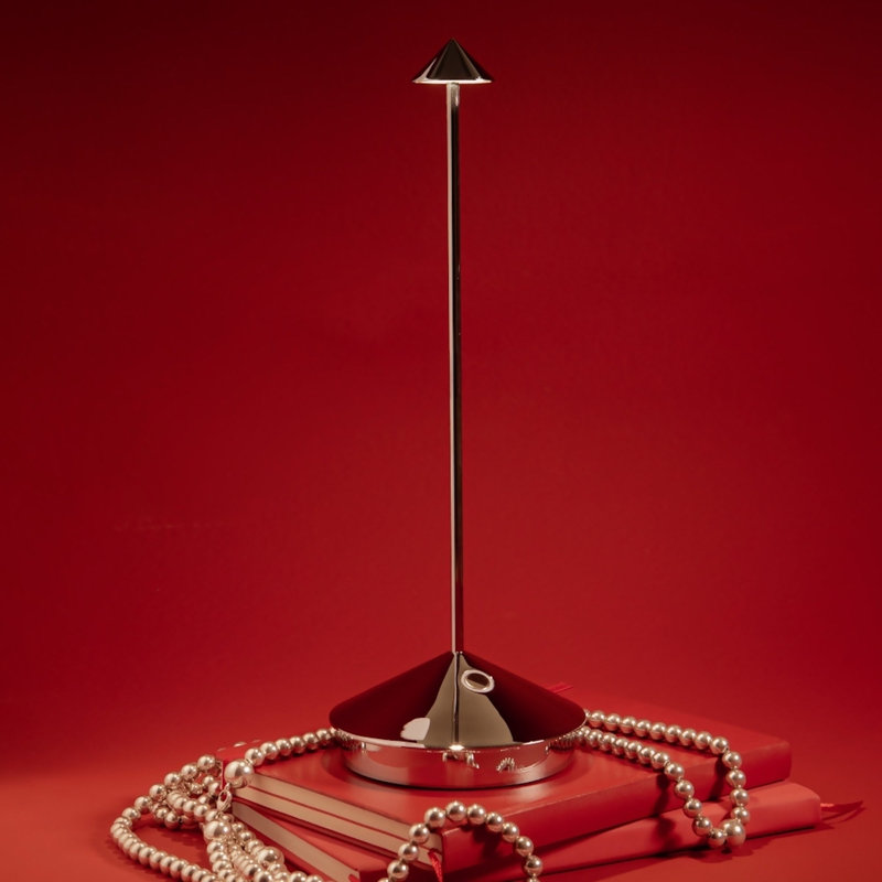 Pina Pro Table Lamp, Glossy Chrome