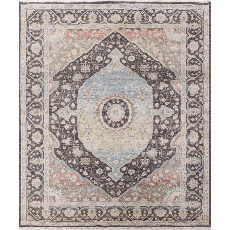 Tapis noué à la main de style rétro Dover