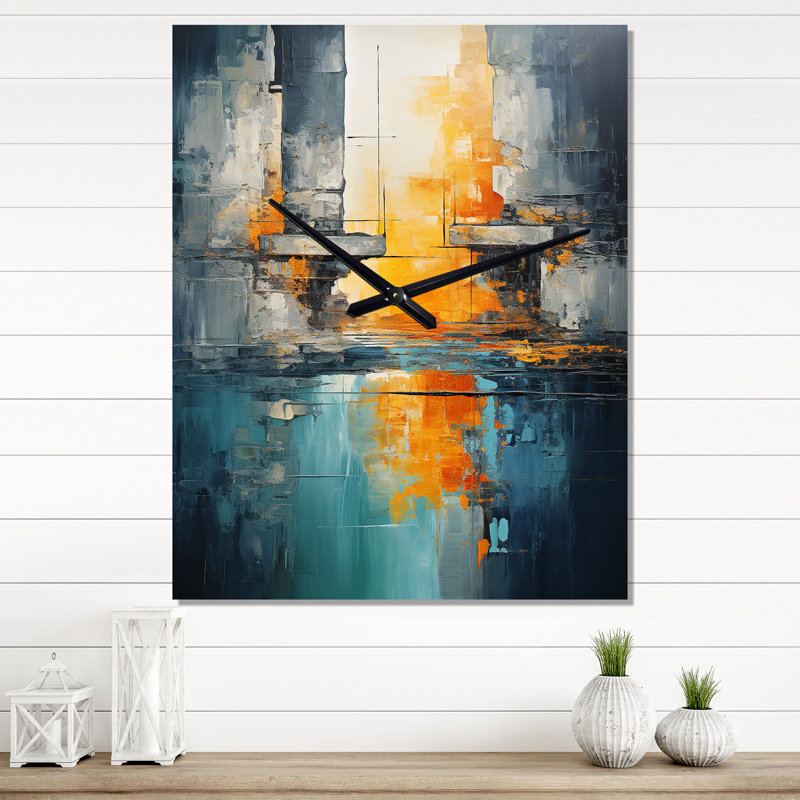 Horloge murale «Green Orange», Médium