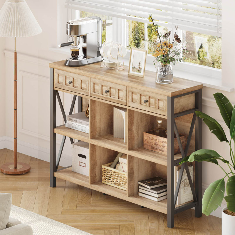Guinna Storage Bookcase, Rustic Oak